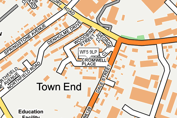 WF5 9LP map - OS OpenMap – Local (Ordnance Survey)