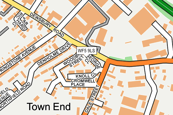 WF5 9LS map - OS OpenMap – Local (Ordnance Survey)