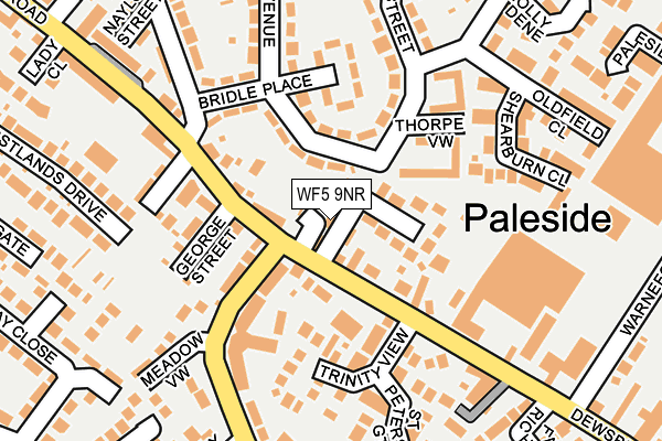 WF5 9NR map - OS OpenMap – Local (Ordnance Survey)