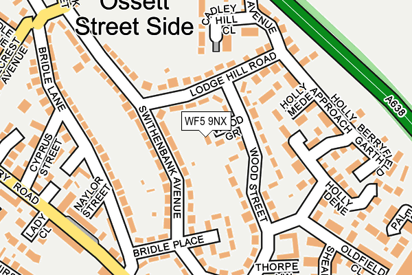 WF5 9NX map - OS OpenMap – Local (Ordnance Survey)