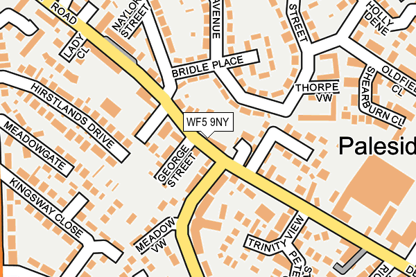 WF5 9NY map - OS OpenMap – Local (Ordnance Survey)