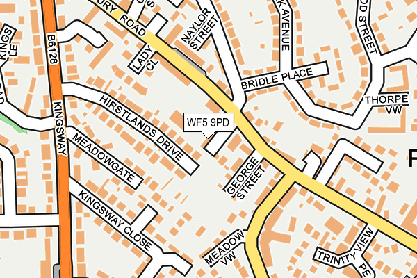 WF5 9PD map - OS OpenMap – Local (Ordnance Survey)