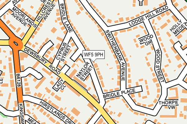 WF5 9PH map - OS OpenMap – Local (Ordnance Survey)