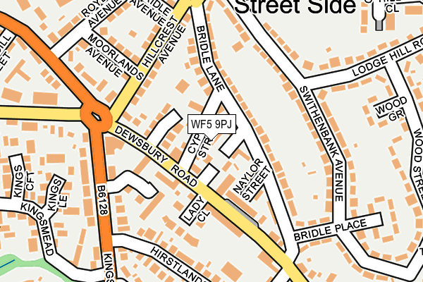 WF5 9PJ map - OS OpenMap – Local (Ordnance Survey)