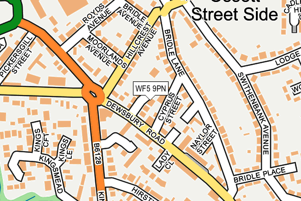 WF5 9PN map - OS OpenMap – Local (Ordnance Survey)