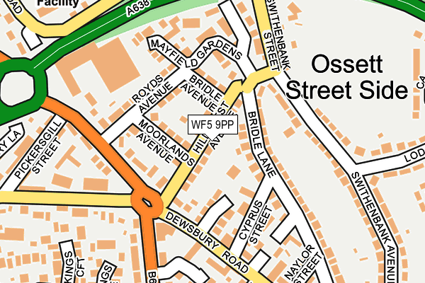 WF5 9PP map - OS OpenMap – Local (Ordnance Survey)