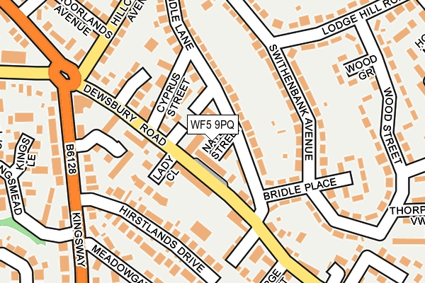 WF5 9PQ map - OS OpenMap – Local (Ordnance Survey)