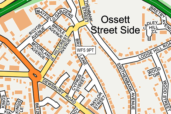 WF5 9PT map - OS OpenMap – Local (Ordnance Survey)