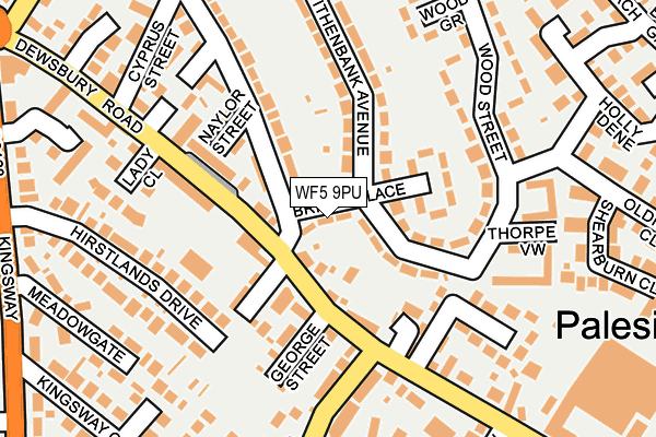 WF5 9PU map - OS OpenMap – Local (Ordnance Survey)