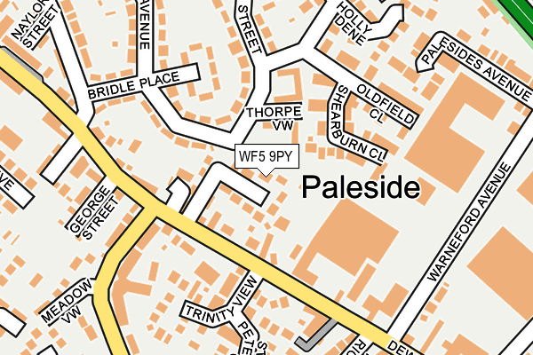 WF5 9PY map - OS OpenMap – Local (Ordnance Survey)