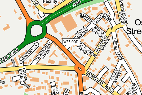 WF5 9QD map - OS OpenMap – Local (Ordnance Survey)