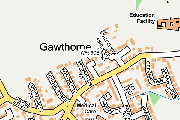 Map of MILES PROWER LTD at local scale