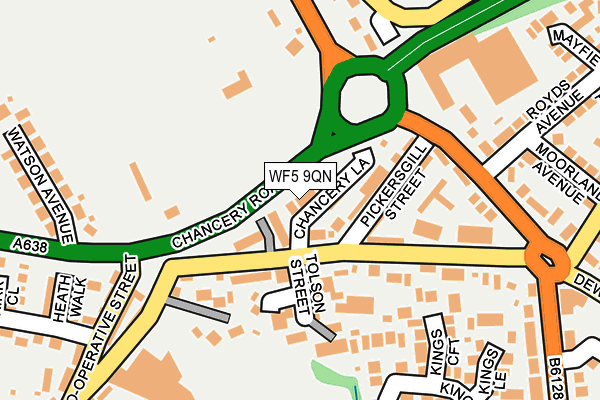 WF5 9QN map - OS OpenMap – Local (Ordnance Survey)