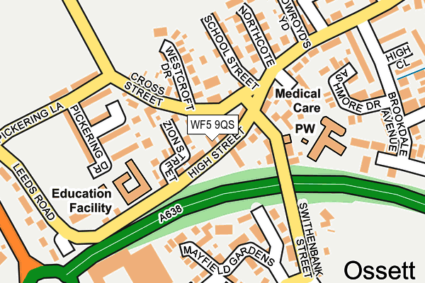 WF5 9QS map - OS OpenMap – Local (Ordnance Survey)