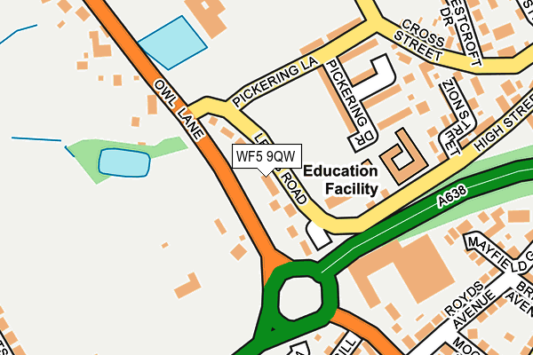 WF5 9QW map - OS OpenMap – Local (Ordnance Survey)