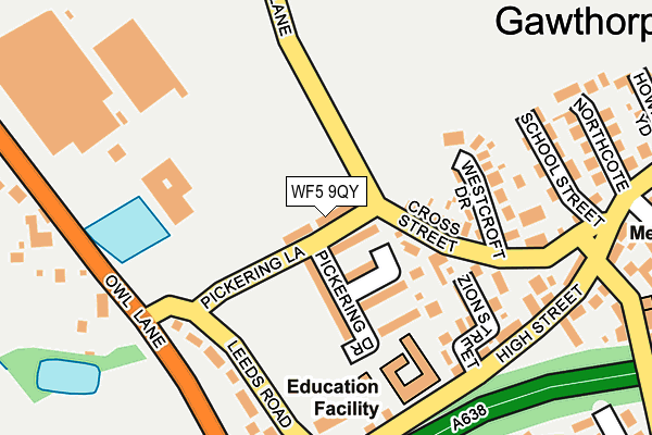 WF5 9QY map - OS OpenMap – Local (Ordnance Survey)