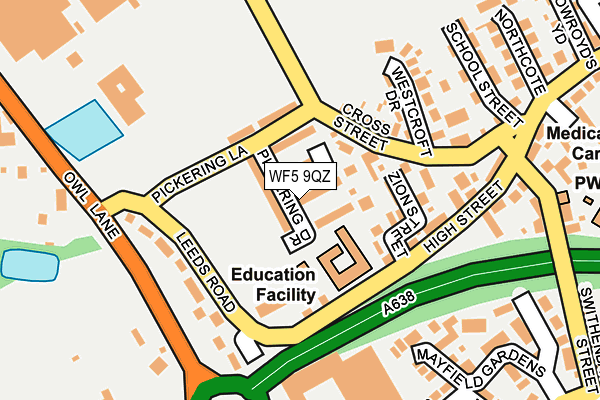 WF5 9QZ map - OS OpenMap – Local (Ordnance Survey)
