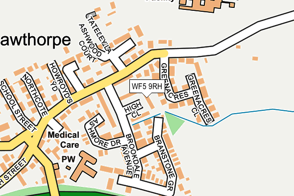 WF5 9RH map - OS OpenMap – Local (Ordnance Survey)