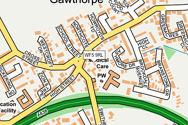 WF5 9RL map - OS OpenMap – Local (Ordnance Survey)