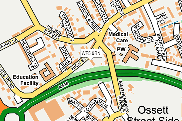 WF5 9RN map - OS OpenMap – Local (Ordnance Survey)