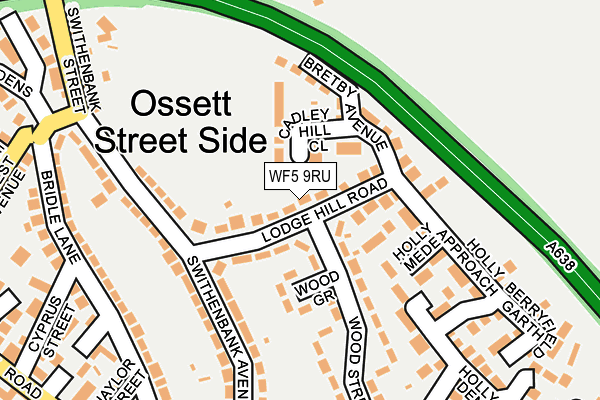 WF5 9RU map - OS OpenMap – Local (Ordnance Survey)