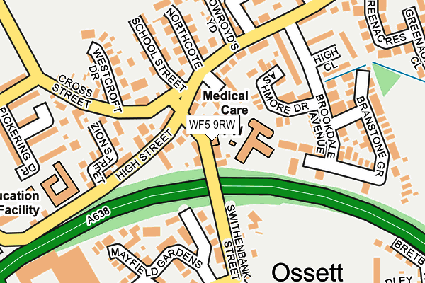 WF5 9RW map - OS OpenMap – Local (Ordnance Survey)