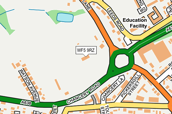 WF5 9RZ map - OS OpenMap – Local (Ordnance Survey)