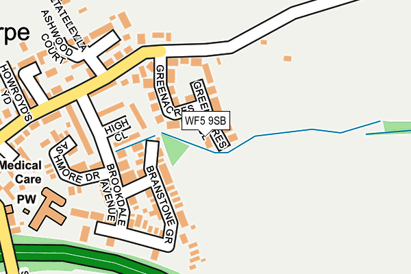 WF5 9SB map - OS OpenMap – Local (Ordnance Survey)