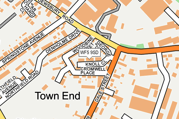 WF5 9SD map - OS OpenMap – Local (Ordnance Survey)