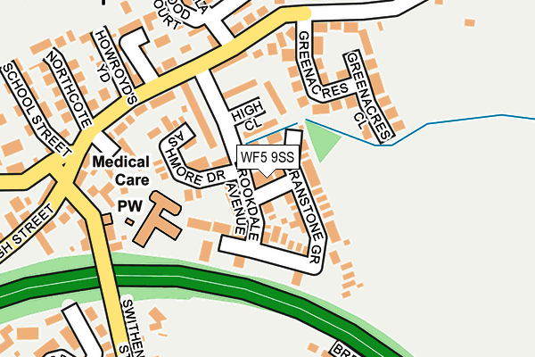 WF5 9SS map - OS OpenMap – Local (Ordnance Survey)