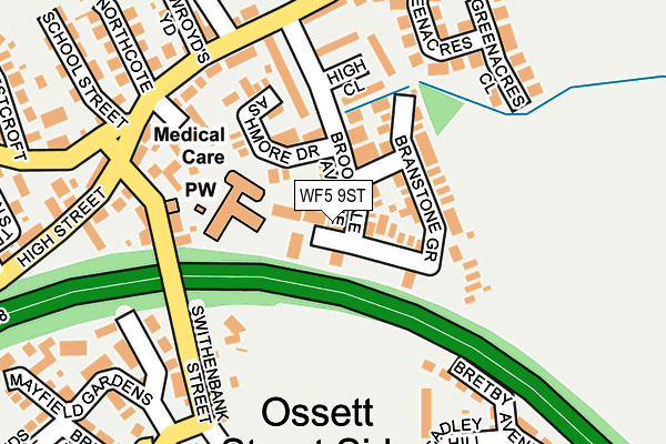 WF5 9ST map - OS OpenMap – Local (Ordnance Survey)