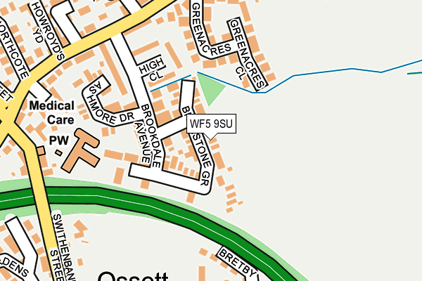 WF5 9SU map - OS OpenMap – Local (Ordnance Survey)