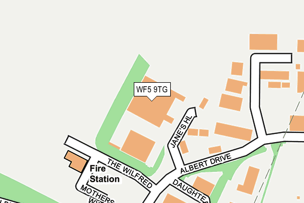 WF5 9TG map - OS OpenMap – Local (Ordnance Survey)