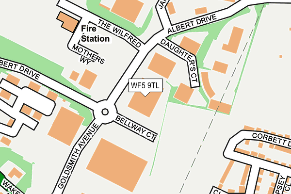 WF5 9TL map - OS OpenMap – Local (Ordnance Survey)