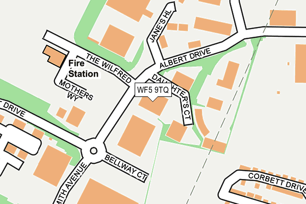 WF5 9TQ map - OS OpenMap – Local (Ordnance Survey)