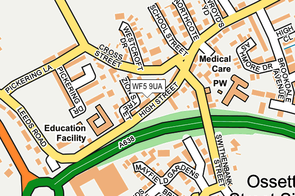 WF5 9UA map - OS OpenMap – Local (Ordnance Survey)