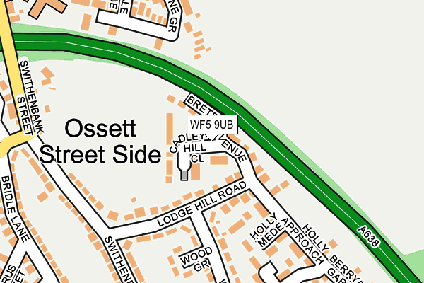 WF5 9UB map - OS OpenMap – Local (Ordnance Survey)