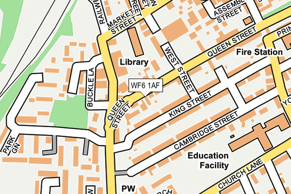WF6 1AF map - OS OpenMap – Local (Ordnance Survey)