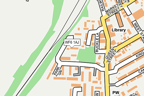 WF6 1AJ map - OS OpenMap – Local (Ordnance Survey)