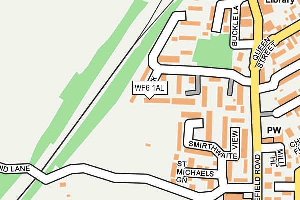 WF6 1AL map - OS OpenMap – Local (Ordnance Survey)