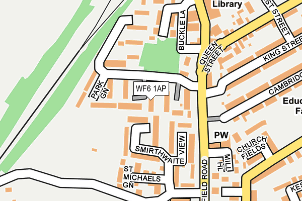 WF6 1AP map - OS OpenMap – Local (Ordnance Survey)