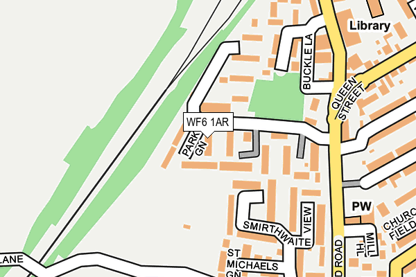 WF6 1AR map - OS OpenMap – Local (Ordnance Survey)