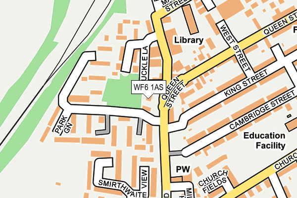 WF6 1AS map - OS OpenMap – Local (Ordnance Survey)