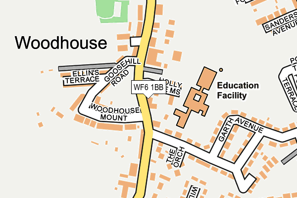 Map of NCC HAND CAR WASH LTD at local scale