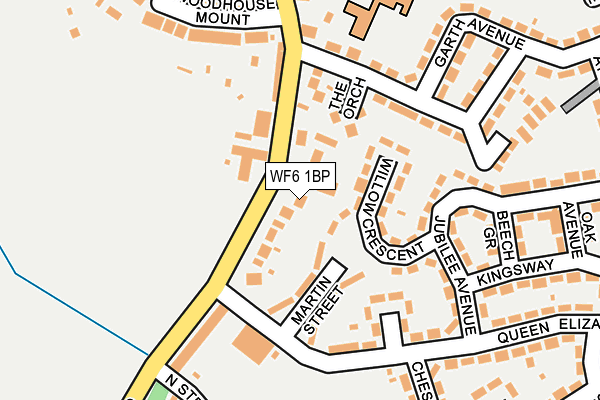 WF6 1BP map - OS OpenMap – Local (Ordnance Survey)