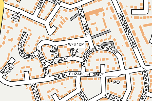 WF6 1DP map - OS OpenMap – Local (Ordnance Survey)