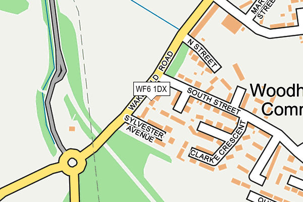 WF6 1DX map - OS OpenMap – Local (Ordnance Survey)