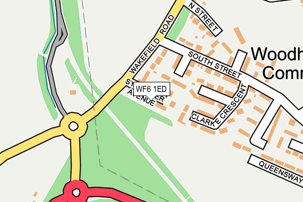 WF6 1ED map - OS OpenMap – Local (Ordnance Survey)