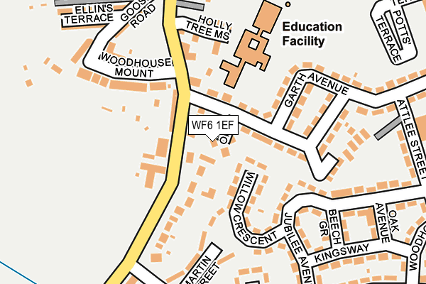 WF6 1EF map - OS OpenMap – Local (Ordnance Survey)