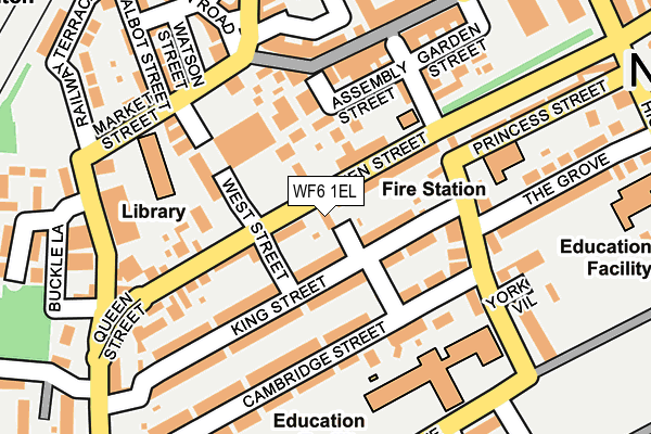 WF6 1EL map - OS OpenMap – Local (Ordnance Survey)
